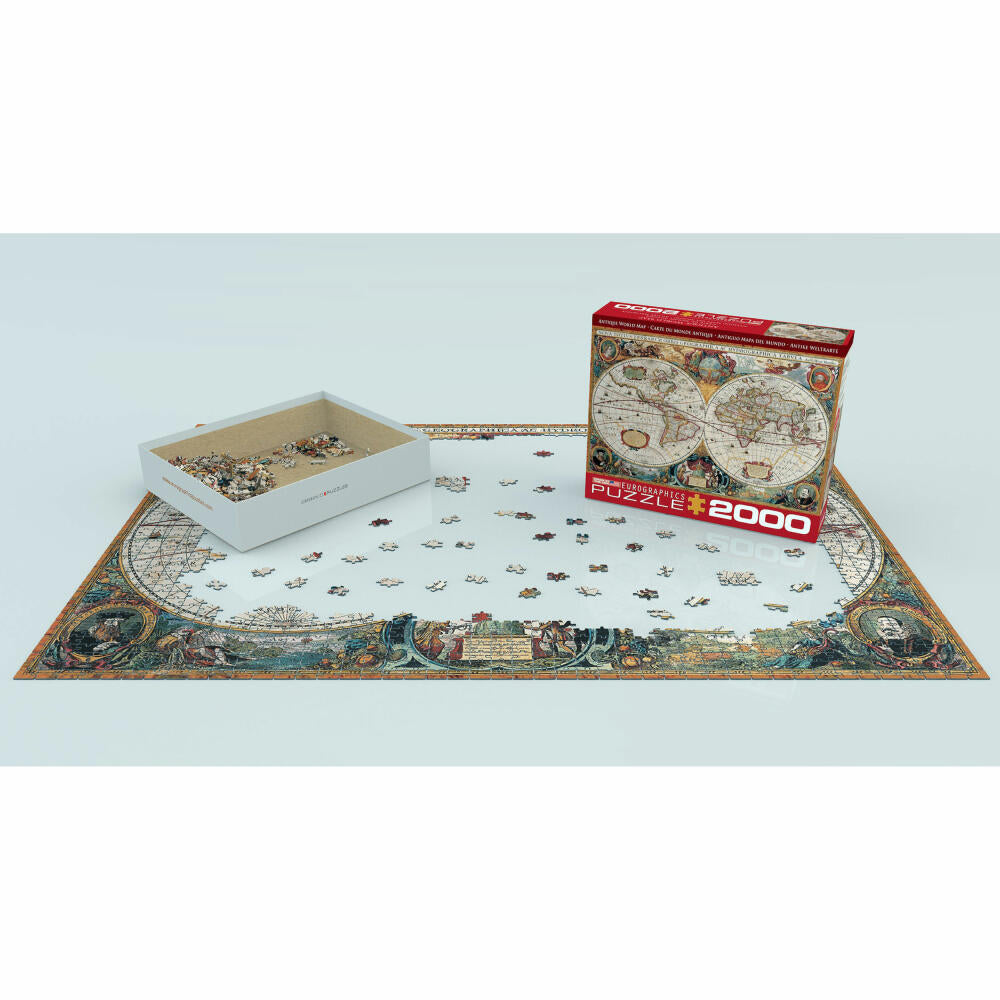 Eurographics Puzzle Antique World Map, 2000 pieces, 67.6 x 96.8 cm, 8220-1997