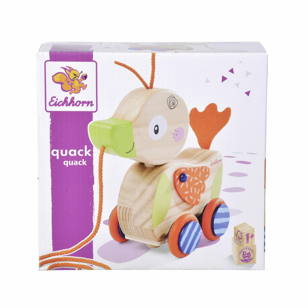 Eichhorn pull-along animal duck, pull-along toy, pull-along animal, pull-along duck, toy, 100005587