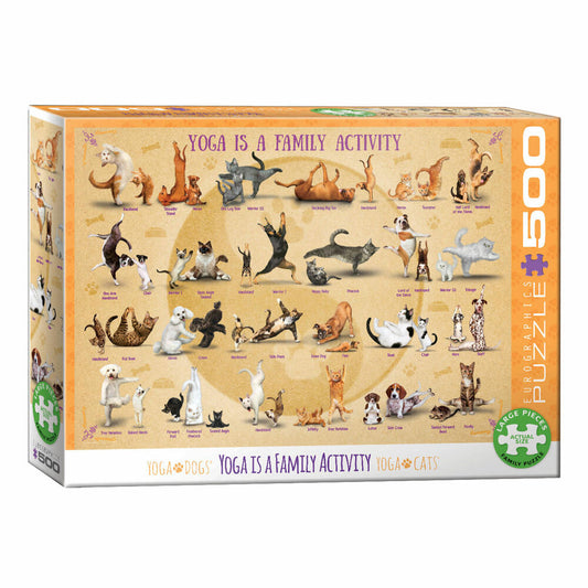 Eurographics Puzzle Yoga Tierfamilie, 500 Teile, 68 x 48 cm, 6500-5354