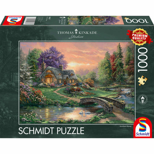 Schmidt Spiele Sweetheart Retreat, Thomas Kinkade, Puzzle, Adult Puzzle, 1000 Pieces, 59937