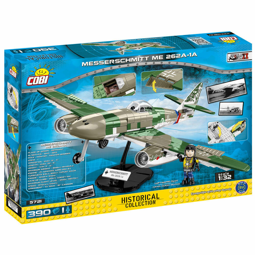 COBI interlocking brick set Messerschmitt Me262 A-1a, World War 2 Historical Collection, fighter aircraft, interlocking bricks, 390 pieces, 5721