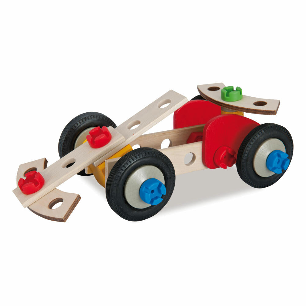 Eichhorn Constructor Racing Car Set, 50 pcs., Construction Kit, Building Set, Wooden Car, Children's Toy, Wood, 100039016