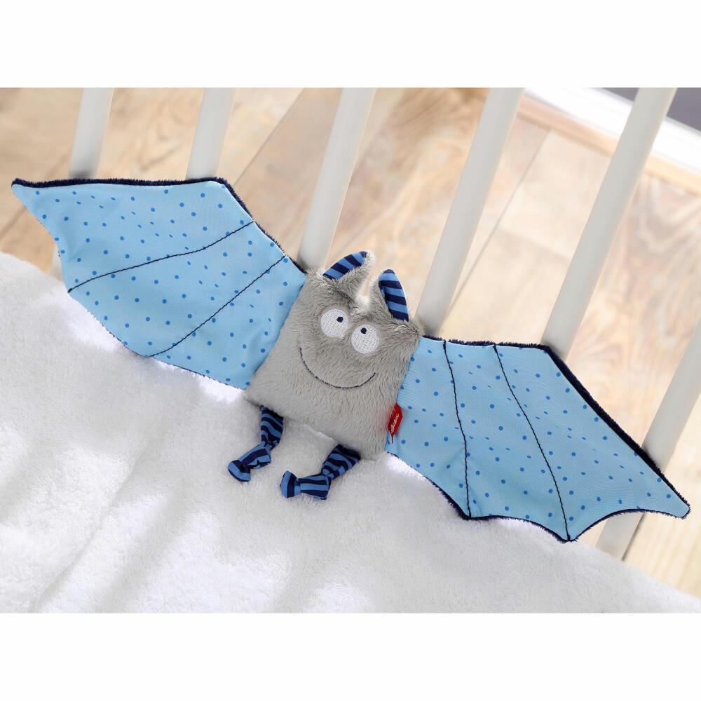 sigikid Schnuffeltuch Baby Bite Me! Fledermaus, Schmusetuch, Kuscheltuch, Babytuch, Schnuffel Tuch, Babyspielzeug, Baby Spielzeug, Polyester, 41099