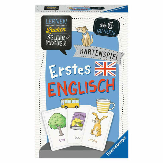 Ravensburger Lernen Lachen Selbermachen: Erstes Englisch, Kartenspiel, Lernspiel, Kinderspiel, 80543