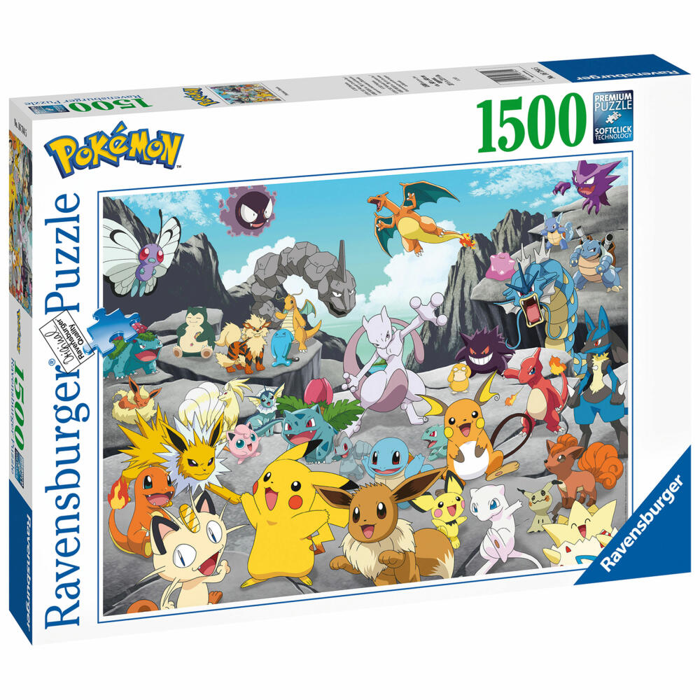 Ravensburger Puzzle Pokémon Classics, Adult Puzzle, Adult Puzzles, 1500 Pieces, 16784