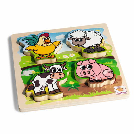 Eichhorn Fühl-Puzzle mit Stoff, 5-tlg., Stoffpuzzle, Puzzle, Kinderpuzzle, Kinder, 100003687