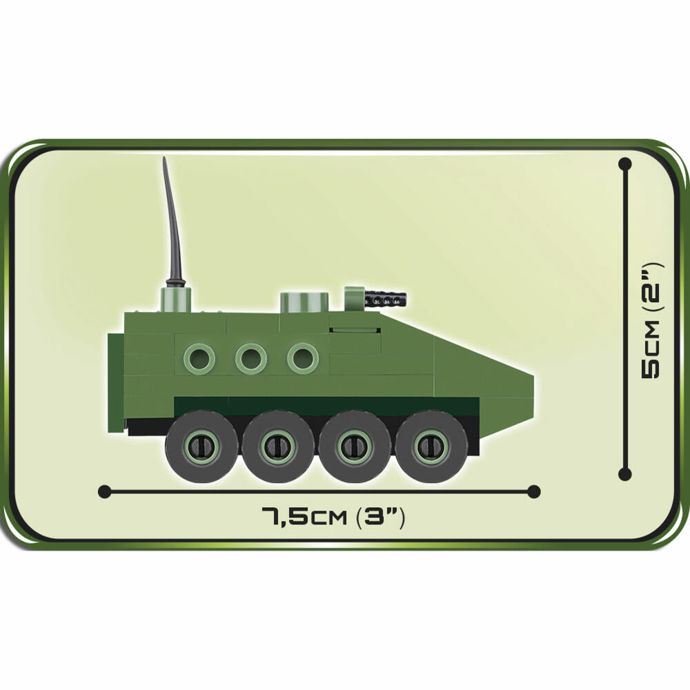 COBI World War 2 M1126 Stryker ICV, Fahrzeug, Militär, Soldaten, Figur, Konstruktionsbausteine, 62 Teile, 2242