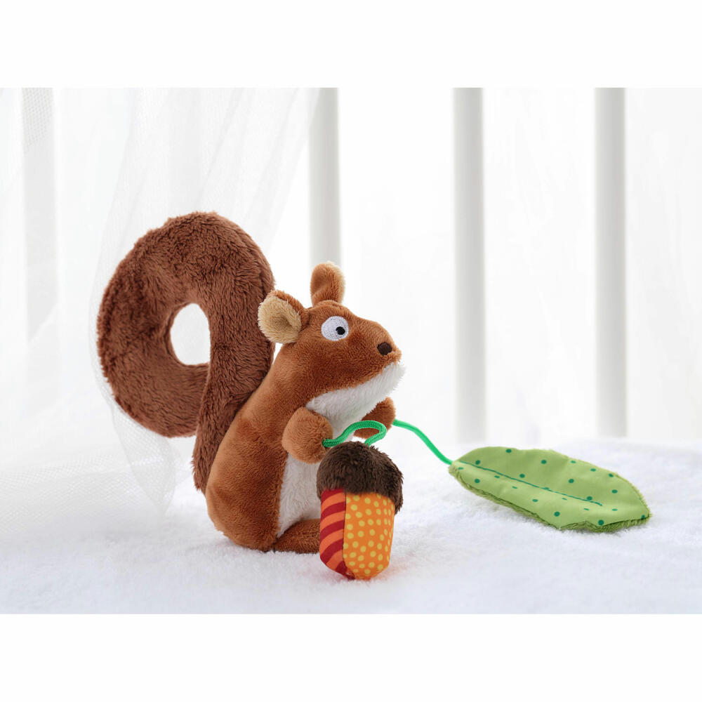 sigikid Anhänger Eichhörnchen, Greifling, Rassel, Babyschalenanhänger, Babyspielzeug, Baby Spielzeug, für Babyschale, Polyester, 41010