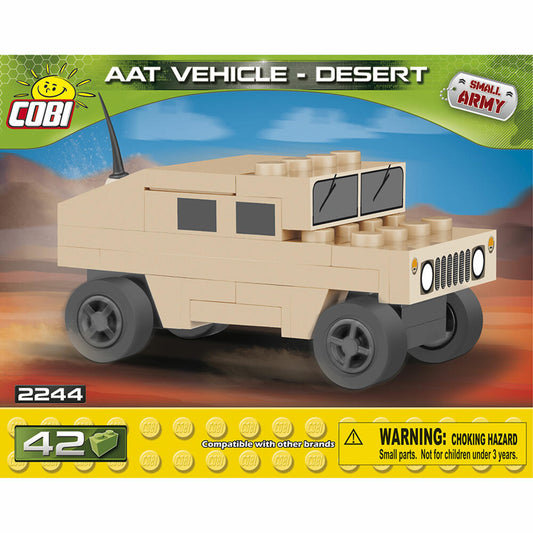 COBI World War 2 Nato AAT Vehicle Desert Nano, Fahrzeug, Militär, Soldaten, Figur, Konstruktionsbausteine, 42 Teile, 2244