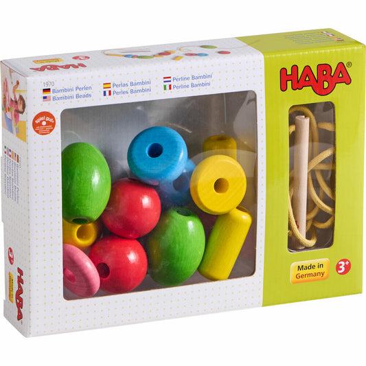 HABA Threading Toy Bambini Beads, Threading Game, Motor Skills Toy, Motor Skills, Toy, from 3 Years, 1001970001