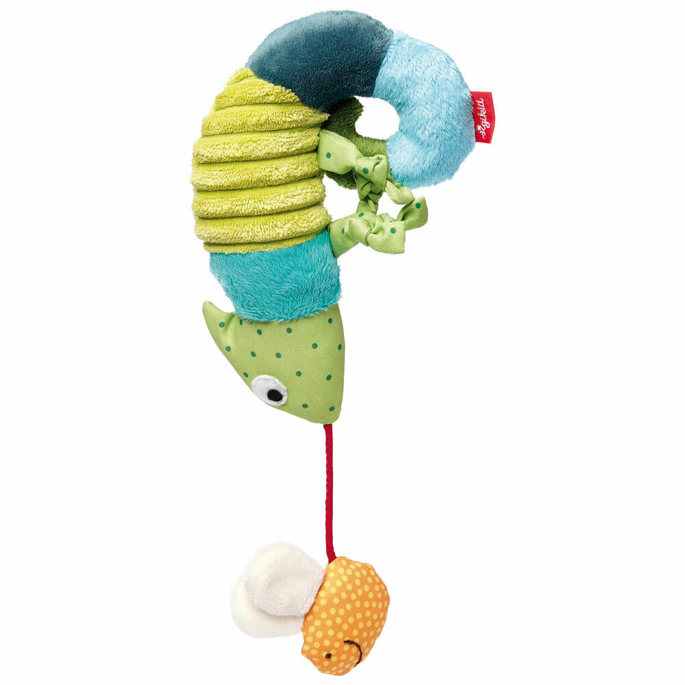 sigikid Anhänger Chamäleon, Greifling, Rassel, Babyschalenanhänger, Babyspielzeug, Baby Spielzeug, für Babyschale, Polyester, 41056