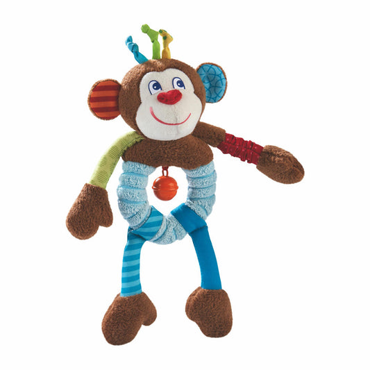 HABA Greiffigur Affe Lino, Baby Spiele, Babyspiel, Greifzeug, Stoffspielzeug, Spielzeug, 302999