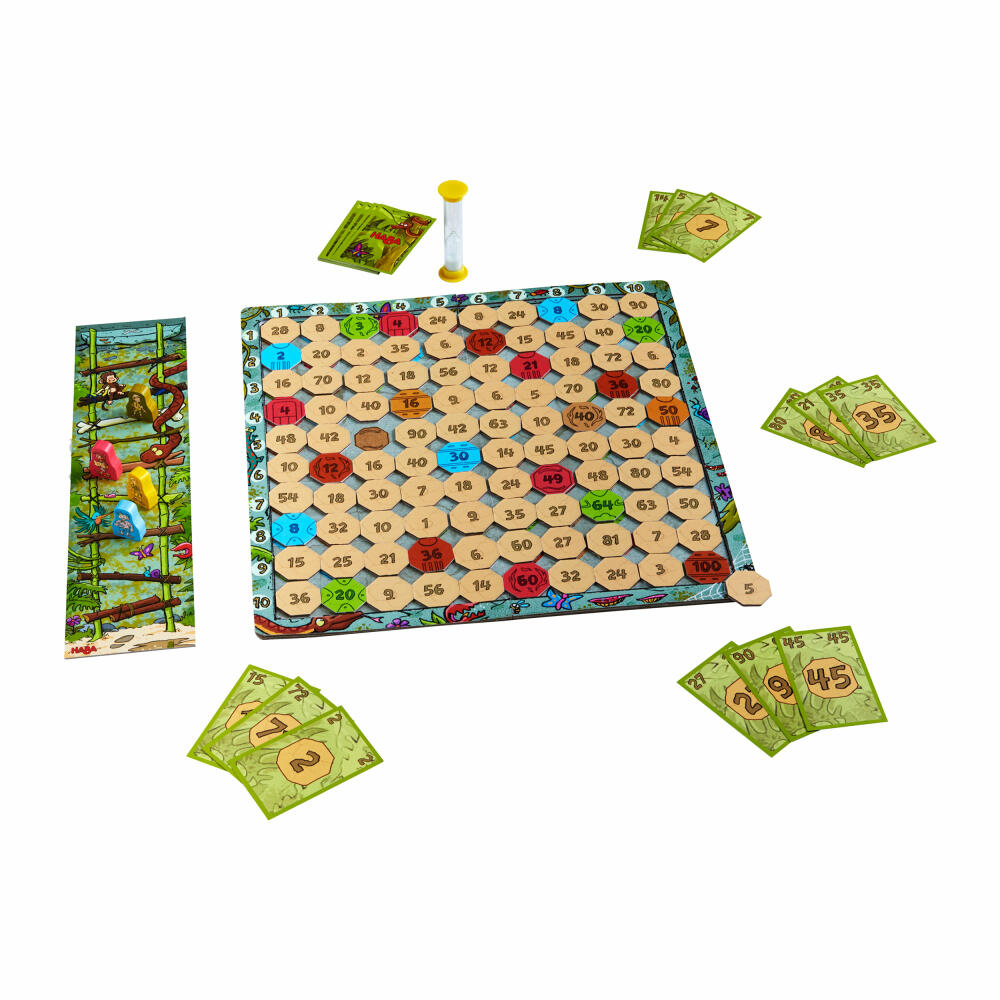 HABA Abenteuer 1x1, Lernspiel, Brettspiel, Rästelspiel, Kinder Spiele, Spielzeug, 303717