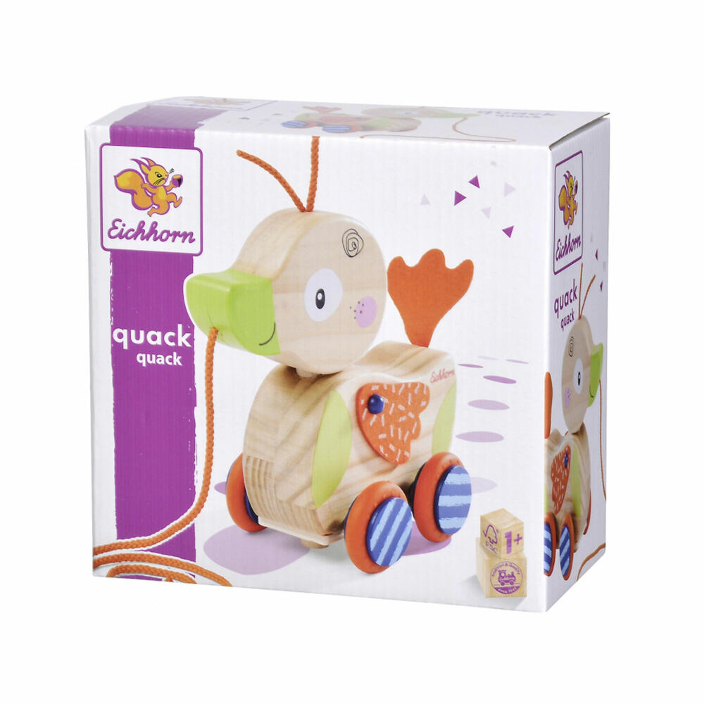 Eichhorn pull-along animal duck, pull-along toy, pull-along animal, pull-along duck, toy, 100005587