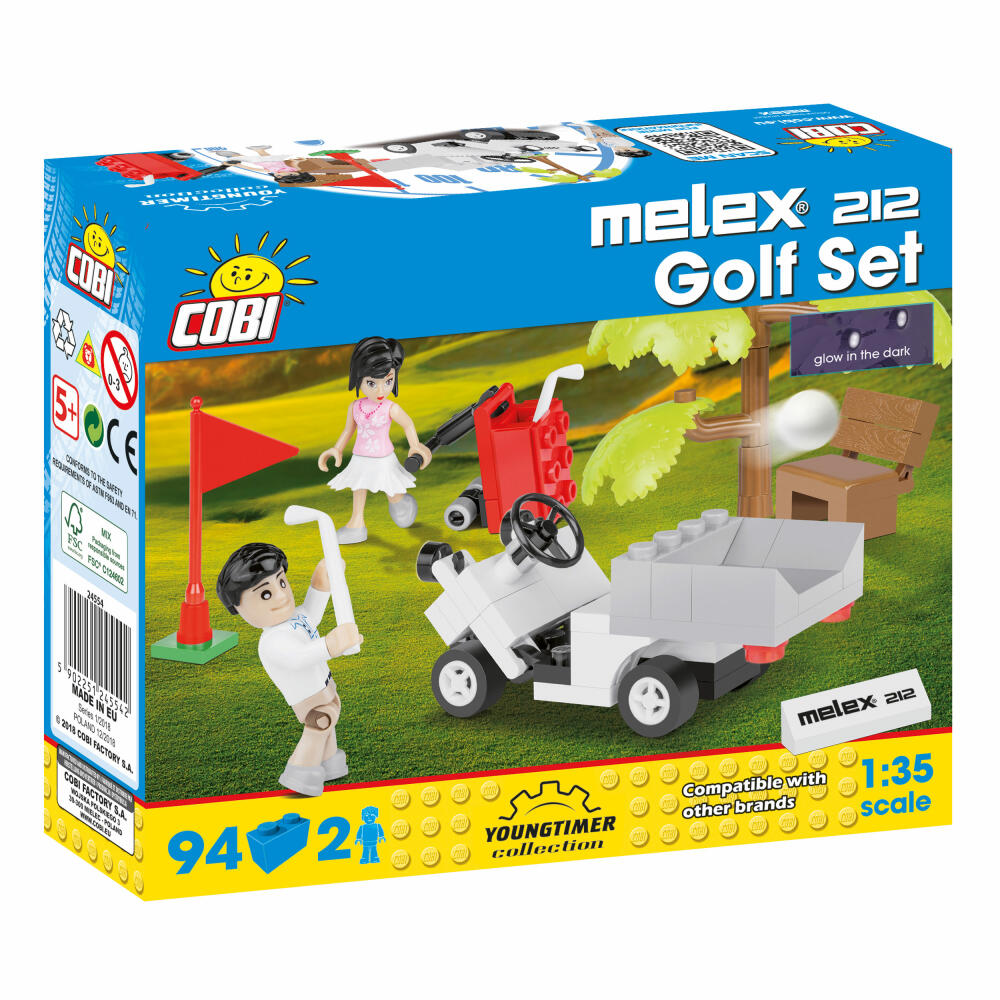 COBI Youngtimer Collection Melex 212 Golf Set, Auto, Fahrzeug, Sammelautos, Spielzeug, Spielen, Konstruktionsbausteine, 94 Teile, 24554