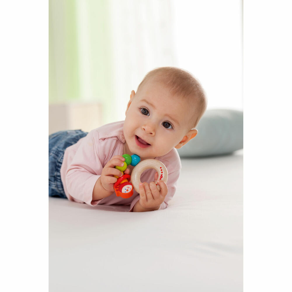 HABA Greifling Regenbogenraupe, Baby Spiele, Babyspiele, Greifspielzeug, Spielzeug, 302928