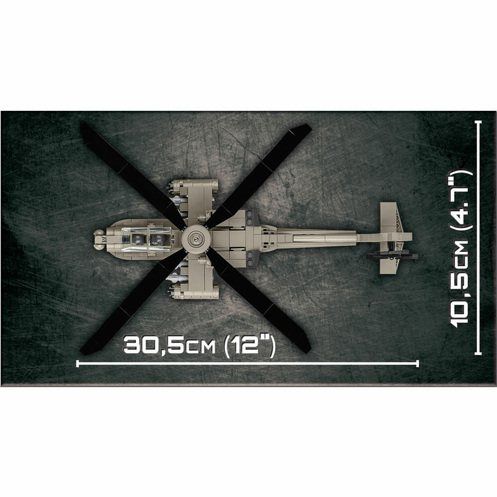 COBI Armed Forces AH-64 APACHE 1:35, Kampfhubschrauber, Flugzeug, Konstruktionsbausteine, Spielzeug, Kunststoff, 510 Teile, 5808