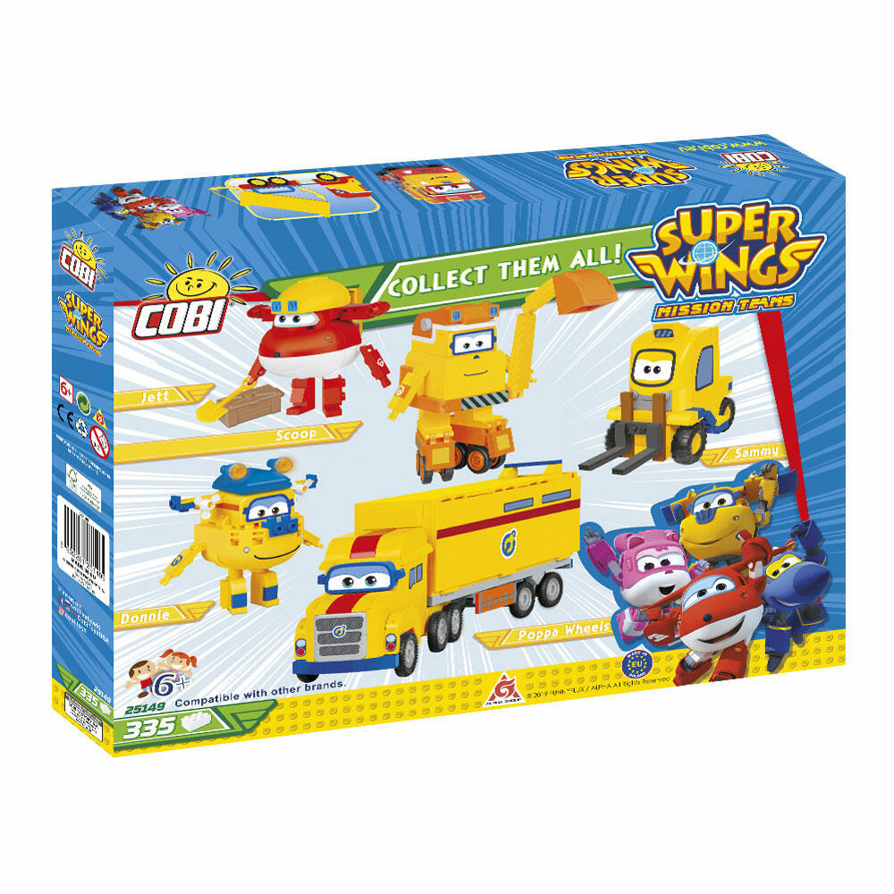COBI Super Wings Remi Construction Team, Airplane, Children's Series, Toy, Construction Blocks, 335 Pieces, 25149