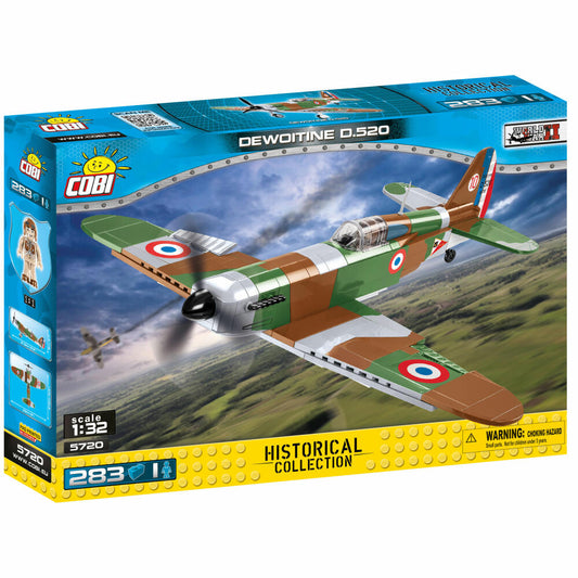 COBI Dewoitine D.520  World War 2, Militär, Spielzeug, Konstruktionsbausteine, Kunststoff, 283 Teile, 5720