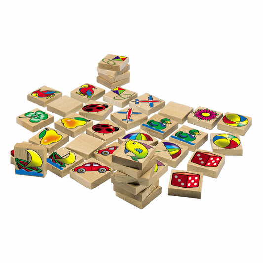 Eichhorn Bilder-Memo Spiel, Puzzle, Memo, Holzklötze, Gedächtnisspiel, Kinder Spiel, Holz, 20 Motive, 100072402
