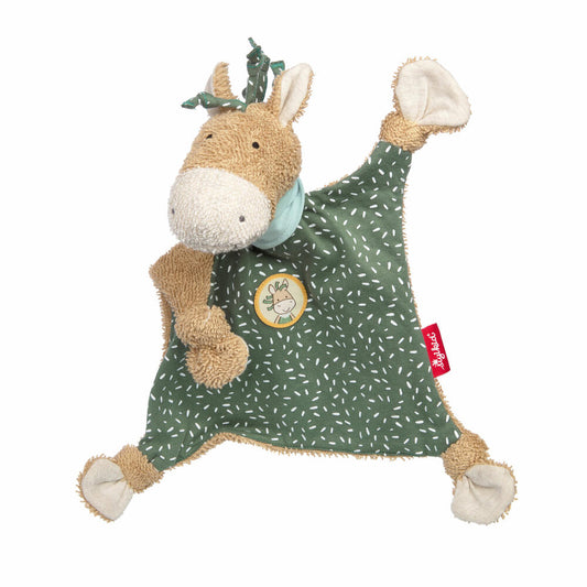 sigikid comfort blanket Pony Wiwi Wiah Tiny Tissues, comfort blanket, cuddly towel, baby towel, cotton, green, 26 cm, 39825