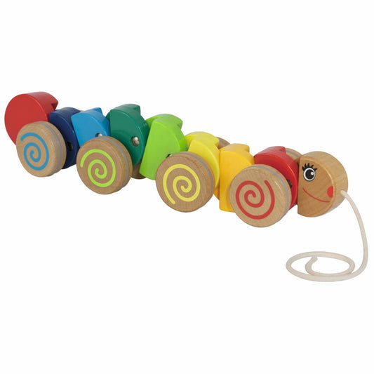 Eichhorn pull-along animal caterpillar, pull-along toy, wooden toy, wooden toy, pull-along caterpillar, 100003447