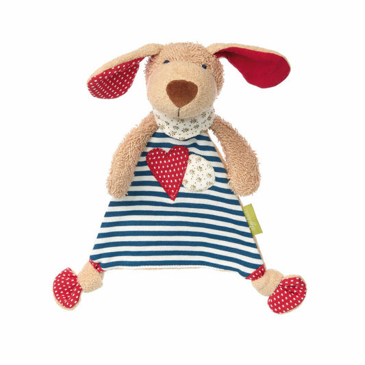 sigikid Green Collection Schnuffeltuch Hund, Schmusetuch, Kuscheltuch, Babytuch, Schnuffel Tuch, Babyspielzeug, Baby Spielzeug, kbA Baumwolle, Blau, 40503