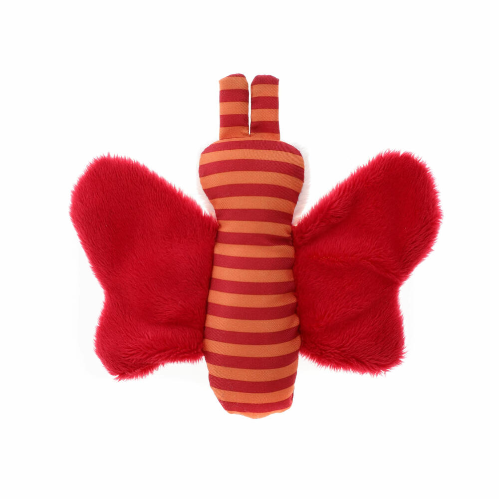 sigikid Red Stars Schmetterling, Knister-Schmetterling, Knisterfolie, Greifling, Babyspielzeug, Baby Spielzeug, Polyester, Orange, 41181