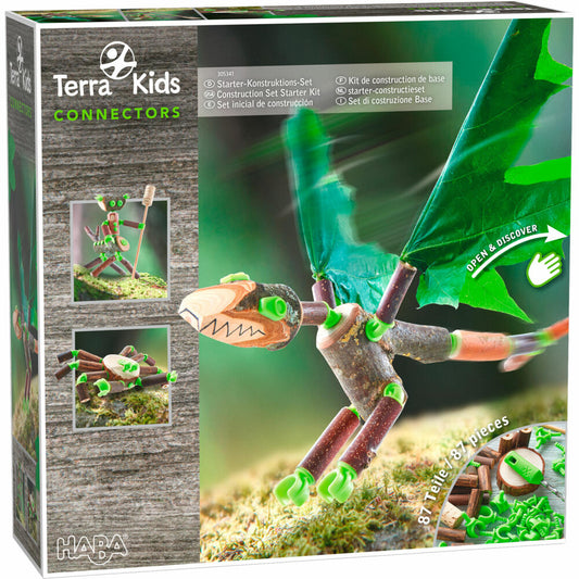 HABA Terra Kids Connectors Starter-Konstruktions-Set, Bastelset, Bausatz, Baukasten, ab 8 Jahren, 1305341001