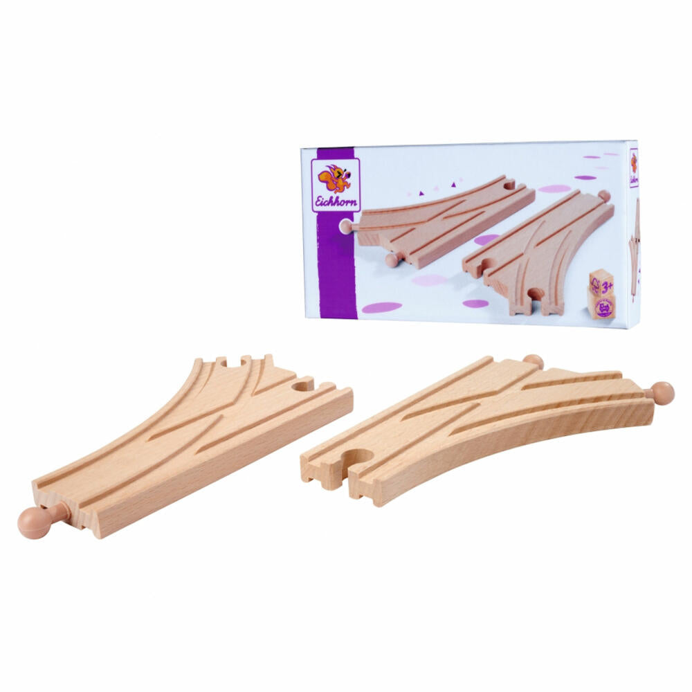 Eichhorn Railway Switches, Railway Accessories, Wooden Railway, Supplement, Extension, Rails, 100006401