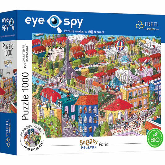 Trefl Puzzle UFT Eye Spy Sneaky Peakers - Paris, France, 1000 pieces, 68.3 x 48 cm, 10712