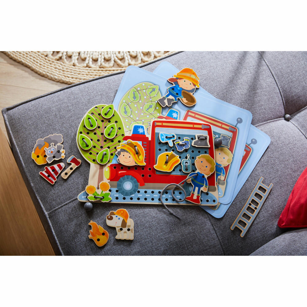 HABA Threading Game In Action, Craft Game, Creative Game, Ages 3+, Polyester, Plywood, 305287