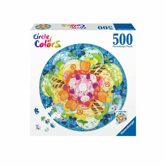Ravensburger Puzzle Circle of Colors Ice Cream, adult puzzle, 500 pieces, from 12 years, 17348