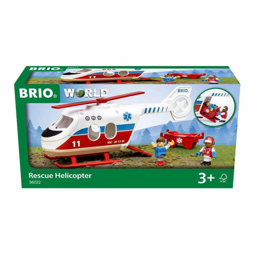BRIO Rescue Helicopter, Helicopter, Wooden Railway, Accessories, Toy, 63602200
