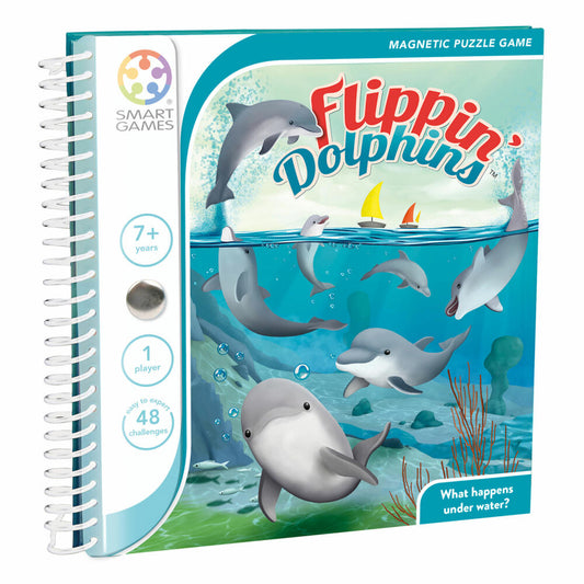 Smart Games Magnetic Travel Games Flippin Dolphins, Travel Game, Children's Game, Children's Game, from 7 years, SGT 310-8