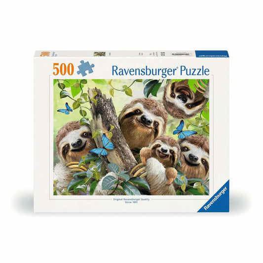 Ravensburger Puzzle Faultier Selfie, Erwachsenenpuzzle, 500 Teile, 12000203