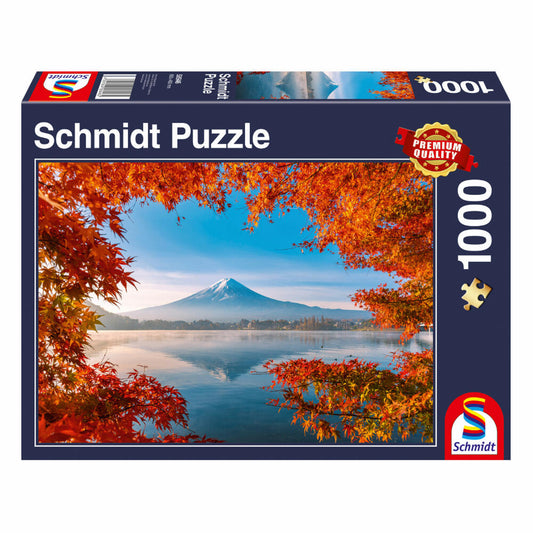 Schmidt Spiele Puzzle Herbstzauber am Fuji, Erwachsenenpuzzle, 1000 Teile, 58946