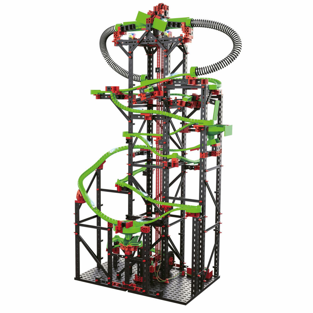 fischertechnik Profi Dynamic XXL, 1310-tlg., Rolling Action, Kugelbahn, Motorikspielzeug, Baukasten, 544619