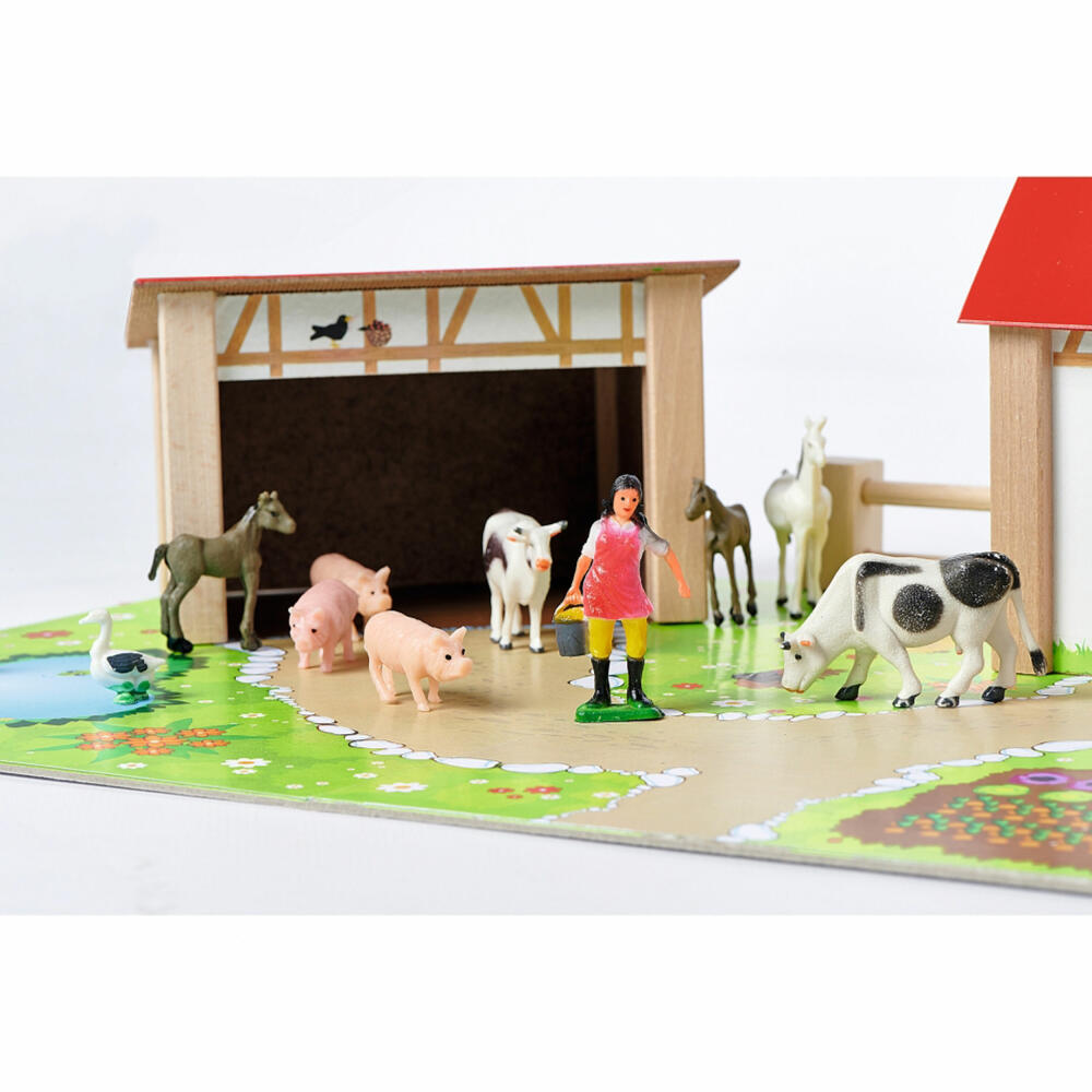 Eichhorn Farm with Accessories, Playset, Farmhouse, Play Figures, Stable, Animals, 100004309