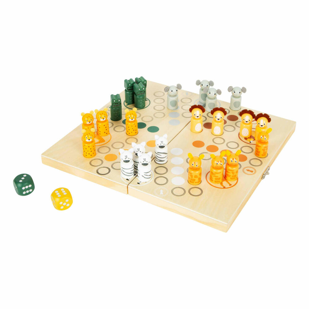 Legler Small Foot Ludo for 6 players Safari, toy, from 4 years, 11765