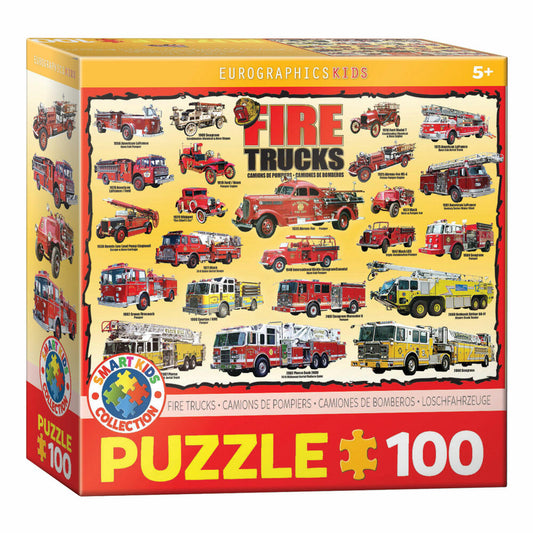 Eurographics Puzzle Feuerwehrautos, Kinderpuzzle, 100 Teile, 48 x 33 cm, 6100-0239