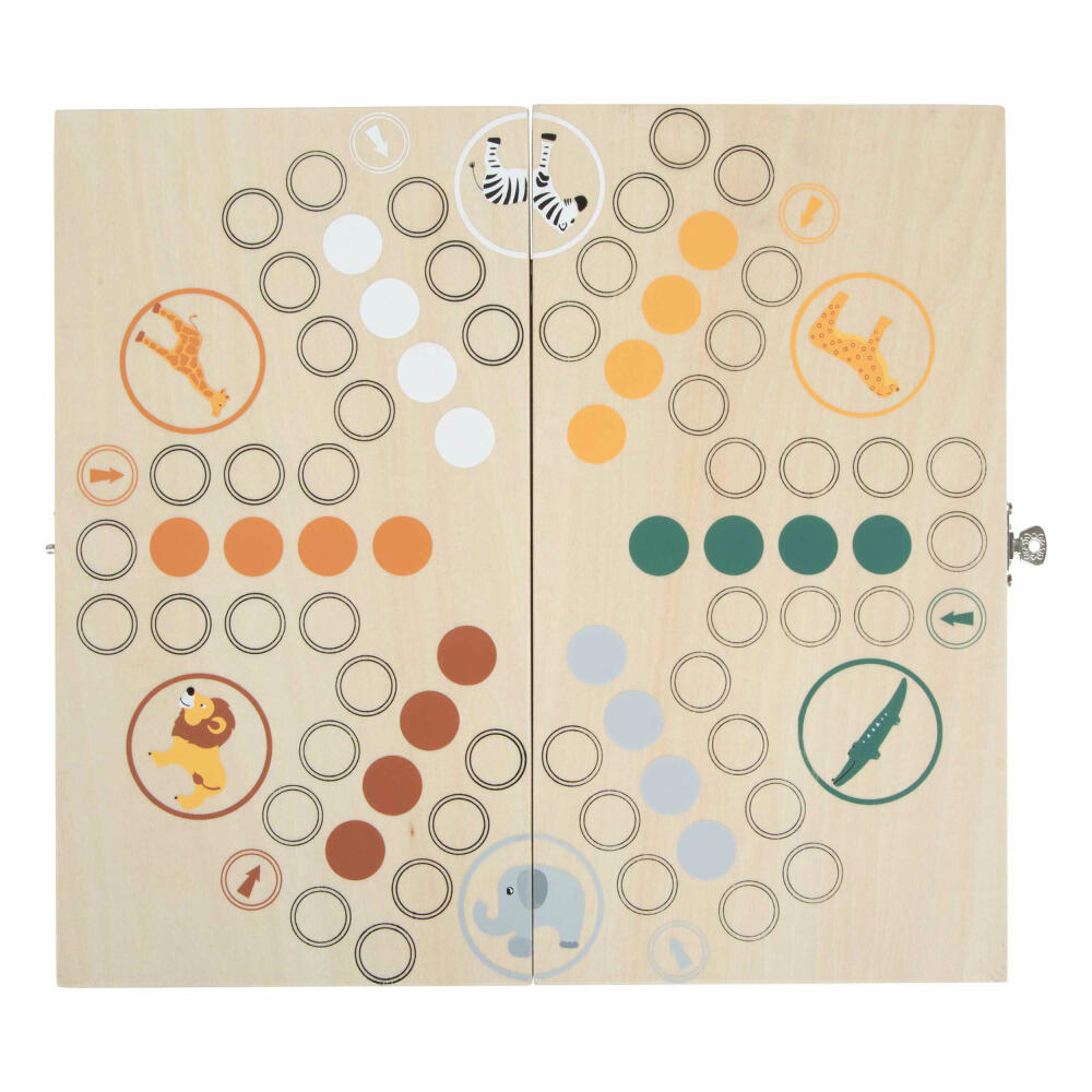 Legler Small Foot Ludo for 6 players Safari, toy, from 4 years, 11765