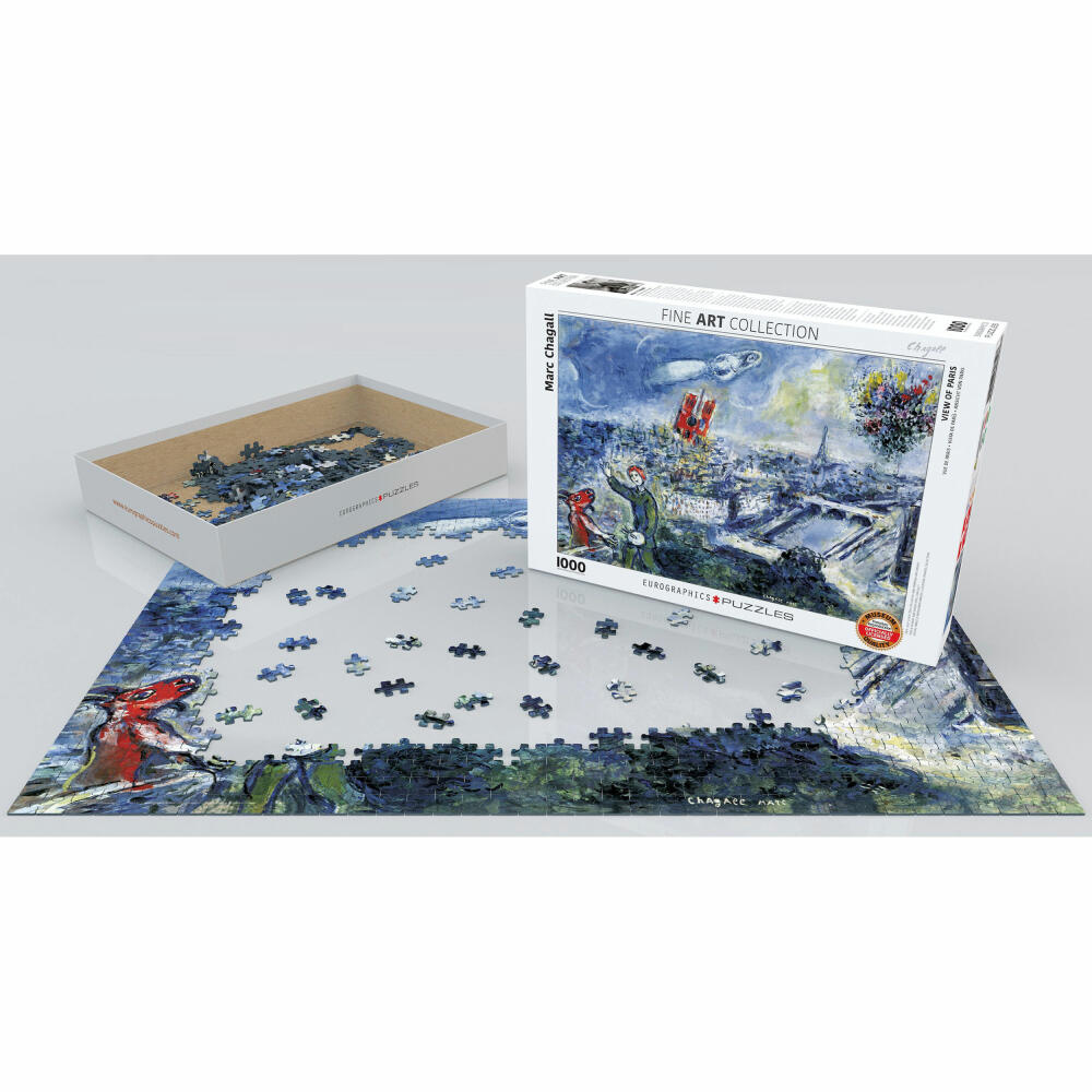 Eurographics Puzzle View of Paris by Marc Chagall, 1000 pieces, 68 x 48 cm, 6000-0850