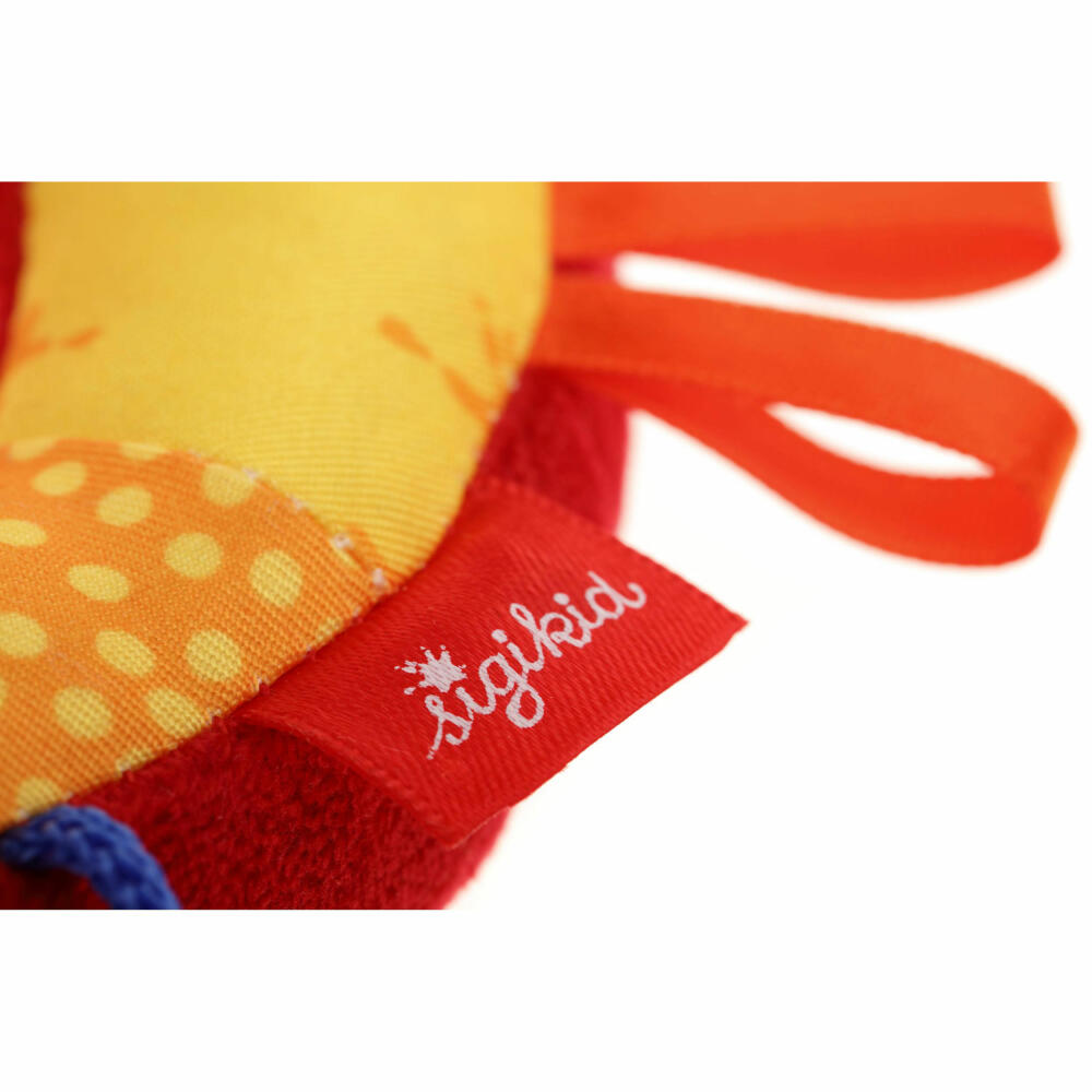 sigikid PlayQ Aktiv-Ring, Greifling, Beißring, Rassel, Kauring, Babyspielzeug, Baby Spielzeug, Baumwolle / Microfaser-Plüsch, 40490