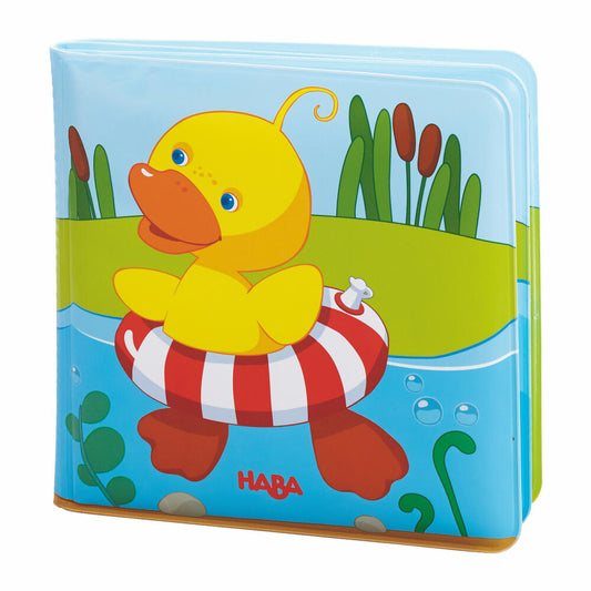 HABA Bath Book Swimming Duck, Bath Toy, Water Toy, Bathtub, Toy, 302633