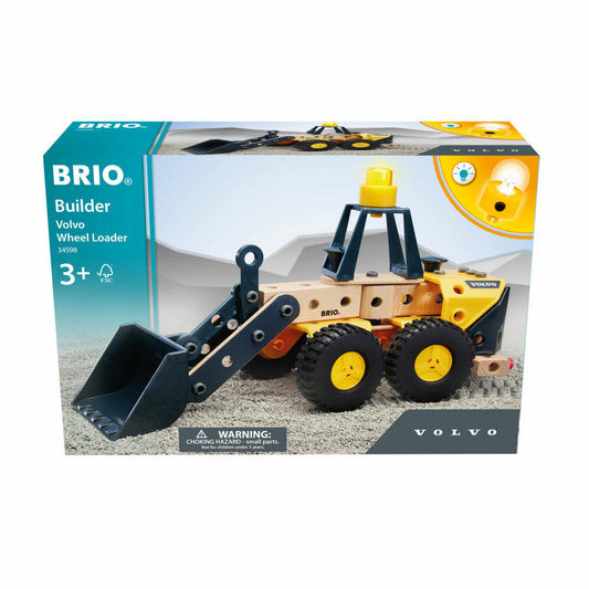 BRIO Builder Volvo Frontlader, 58-tlg., Baukasten, Bauset, Spielzeug, Holz, 63459800