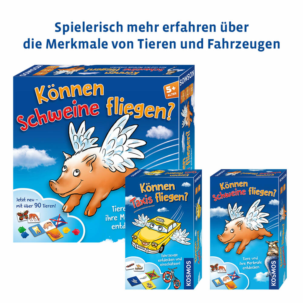 KOSMOS Können Taxis fliegen ?, Kartenspiel, Zuordnen, Lernen, Entdecken, Spielen, ab 5 Jahren, 711542