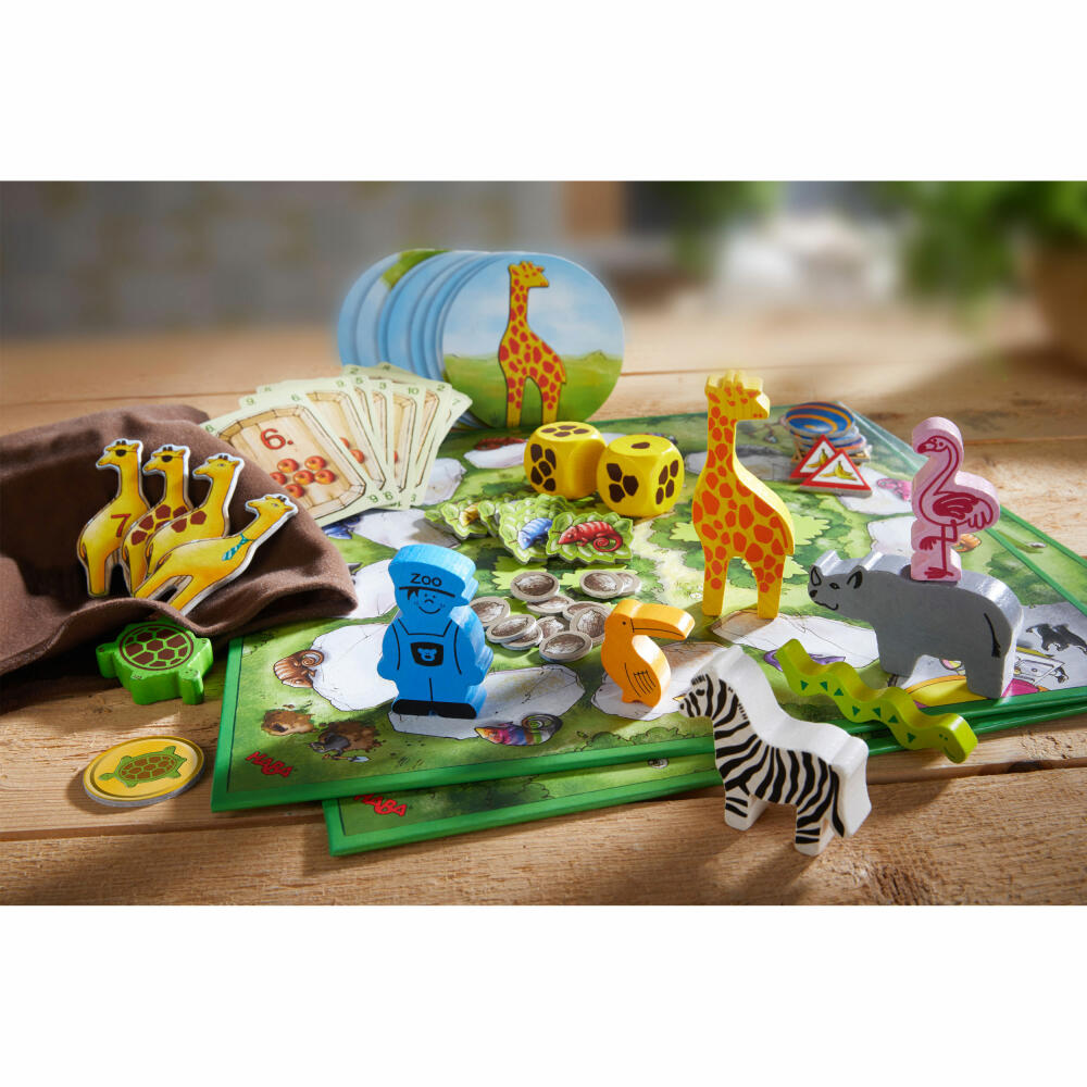 HABA Mein erster Lernspielzoo, 10 Lernspiele, Lernspielzeug, Holzspielzeug, ab 3 Jahren, 305173