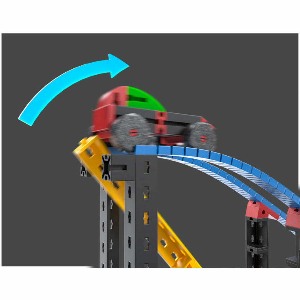 fischertechnik Advanced Funny Machines Kettenreaktion, Baukasten, Bau Konstruktionsspielzeug für Kinder, 385 Teile, 3 Modelle, ab 7 Jahren, 551588