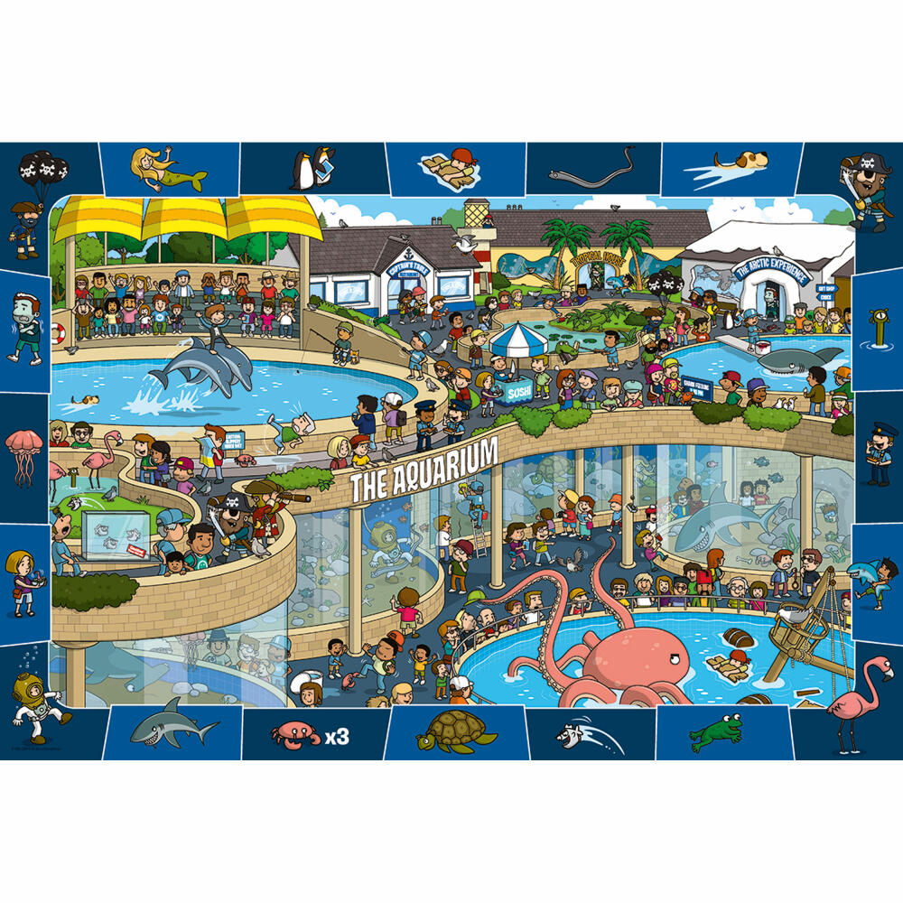 Eurographics Puzzle Aufregung im Aquarium, 100 Teile, 48 x 33 cm, 6100-0543